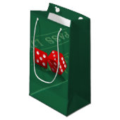 Petit Sac Cadeau Table de craps avec dés Las Vegas (Devant Angle)