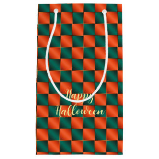 Petit Sac Cadeau Tableau de bord orange et vert brillant