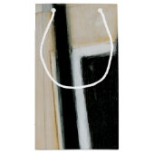 Petit Sac Cadeau Tableau noir et blanc Abstrait (Dos)