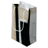 Petit Sac Cadeau Tableau noir et blanc Abstrait (Dos Angle)