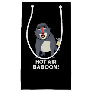 Petit Sac Cadeau Tabouret à air chaud drôle Farny Monkey Pun Dark B