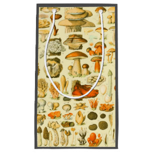 Petit Sac Cadeau Tabouret de toilette Vintage de champignons Illust