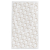 Petit Sac Cadeau Taches de CAFE Marron Fond Blanc Artisanat Amusant (Devant)