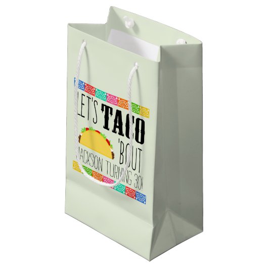Petit Sac Cadeau Taco 'Bout fête d'anniversaire (Devant Angle)