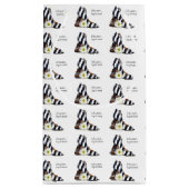 Petit Sac Cadeau talons hauts rayés noirs et blancs (Dos)