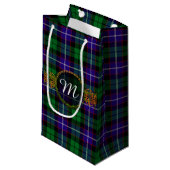 Petit Sac Cadeau Tartan de Mitchell de monogramme (Devant Angle)