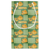 Petit Sac Cadeau Tasses de café, pot de café et grains de café (Dos)