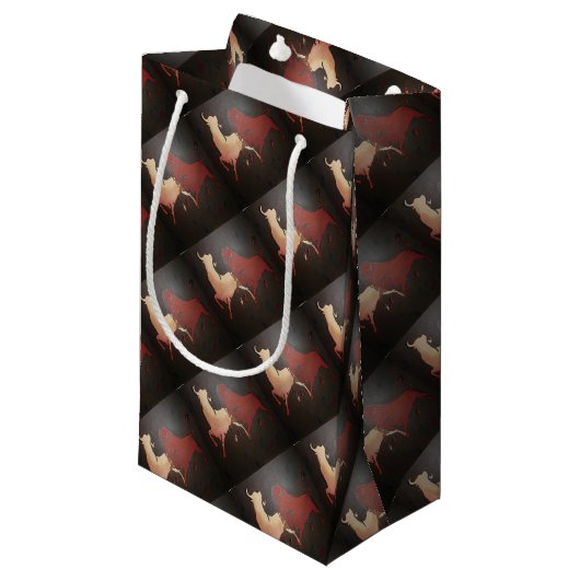 Petit Sac Cadeau Taurean Bulls Animal Art (Devant Angle)