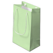 Petit Sac Cadeau Tea vert pastel Feuille couleur solide (Dos Angle)