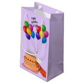 Petit Sac Cadeau Teak the Beardie vous souhaite un joyeux anniversa (Dos Angle)