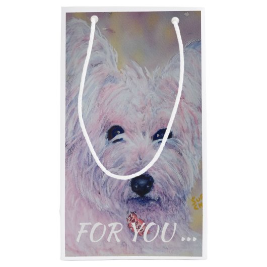 Petit Sac Cadeau TERRIER BLANC Ouest (Dos)