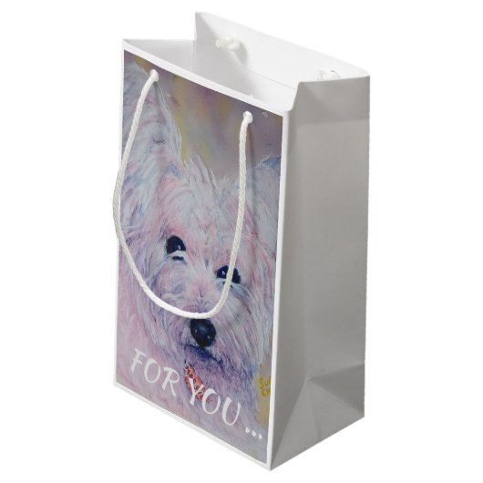 Petit Sac Cadeau TERRIER BLANC Ouest (Dos Angle)