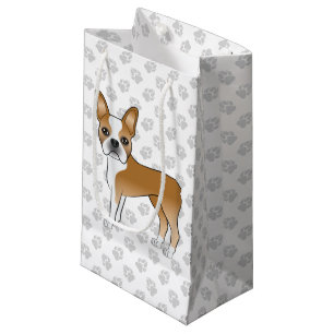 Petit Sac Cadeau Tervueren et blanc Terrier de Boston Chien de dess