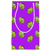 Petit Sac Cadeau Tête de zombie fou pourpre (Devant)