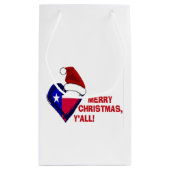 Petit Sac Cadeau Texas Père Noël - Joyeux Noël Y'all ! (Dos)