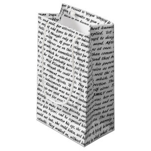 Petit Sac Cadeau Texte de fierté et de préjudice