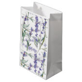 Petit Sac Cadeau Texte de personnaliser de fleur de lavande - (Dos Angle)