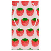 Petit Sac Cadeau Texte personnalisé de dessin de fraises (Dos)