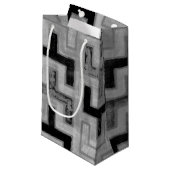 Petit Sac Cadeau Textile de boue africain avec Motifs géométriques (Devant Angle)