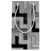 Petit Sac Cadeau Textile de boue africain avec Motifs géométriques (Devant)