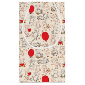 Petit Sac Cadeau Texture avec le nounours (Dos)