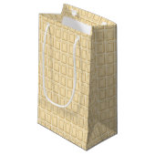 Petit Sac Cadeau Texture blanche de barre de chocolat (Devant Angle)
