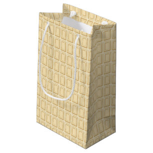 Petit Sac Cadeau Texture blanche de barre de chocolat