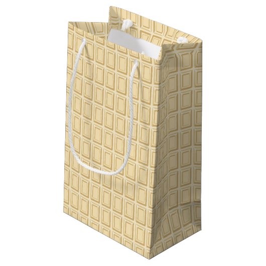 Petit Sac Cadeau Texture blanche de barre de chocolat (Dos Angle)
