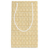 Petit Sac Cadeau Texture blanche de barre de chocolat (Devant)