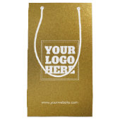 Petit Sac Cadeau Texture De Plaque Métallique Broyée D'Or Code QR (Devant)