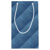 Petit Sac Cadeau Texture des jeans bleus (Dos)