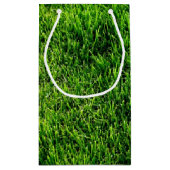 Petit Sac Cadeau Texture d'herbe verte d'un terrain de football (Dos)