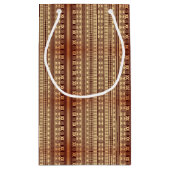 Petit Sac Cadeau Texture ethnique Brown (Dos)