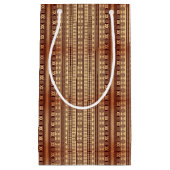 Petit Sac Cadeau Texture ethnique Brown (Devant)