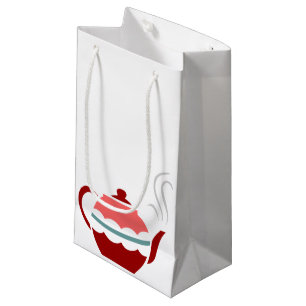 Petit Sac Cadeau Théière de cuisson à la vapeur rose