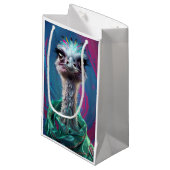 Petit Sac Cadeau Thème autruche  (Devant Angle)