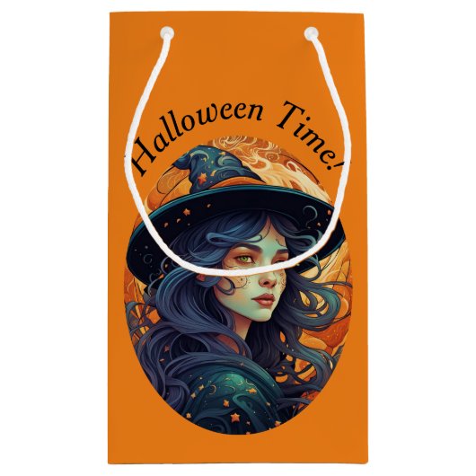 Petit Sac Cadeau Thème Halloween Witch (Dos)