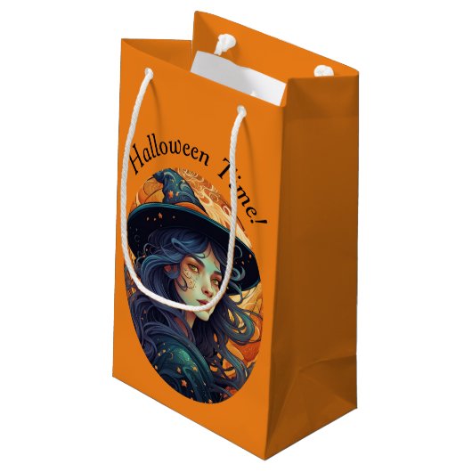 Petit Sac Cadeau Thème Halloween Witch (Dos Angle)