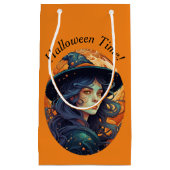 Petit Sac Cadeau Thème Halloween Witch (Devant)