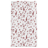 Petit Sac Cadeau Thème musical rouge (Dos)