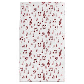 Petit Sac Cadeau Thème musical rouge (Devant)