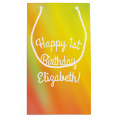 Petit Sac Cadeau Tie Dye Rainbow fête d'anniversaire (Dos)