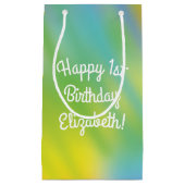 Petit Sac Cadeau Tie Dye Rainbow fête d'anniversaire (Devant)