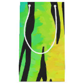 Petit Sac Cadeau Tiger noir et arc-en-ciel (Devant)