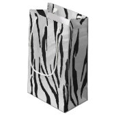 Petit Sac Cadeau Tiger noir et blanc (Dos Angle)