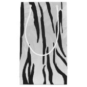 Petit Sac Cadeau Tiger noir et blanc (Devant)