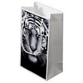 Petit Sac Cadeau tigre noir et blanc (Dos Angle)