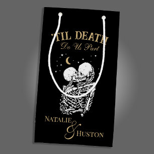 Petit Sac Cadeau Til Death Skeleton Lots Tarot Card Goth Mariage