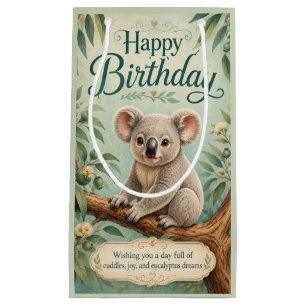 Petit Sac Cadeau Titre Créatif Anniversaire Koala Adorable Eucalypt