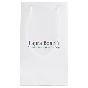 Petit Sac Cadeau Titre de nom simple moderne minimaliste profession